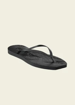 Tongs en caoutchouc naturel | noir "tapered black"