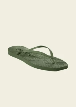 Tongs en caoutchouc naturel | vert "tapered green"