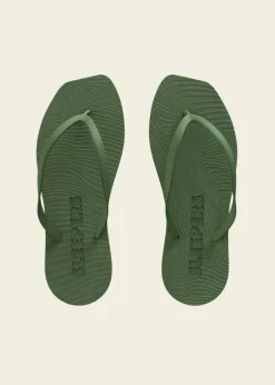 Tongs en caoutchouc naturel | vert "tapered green"