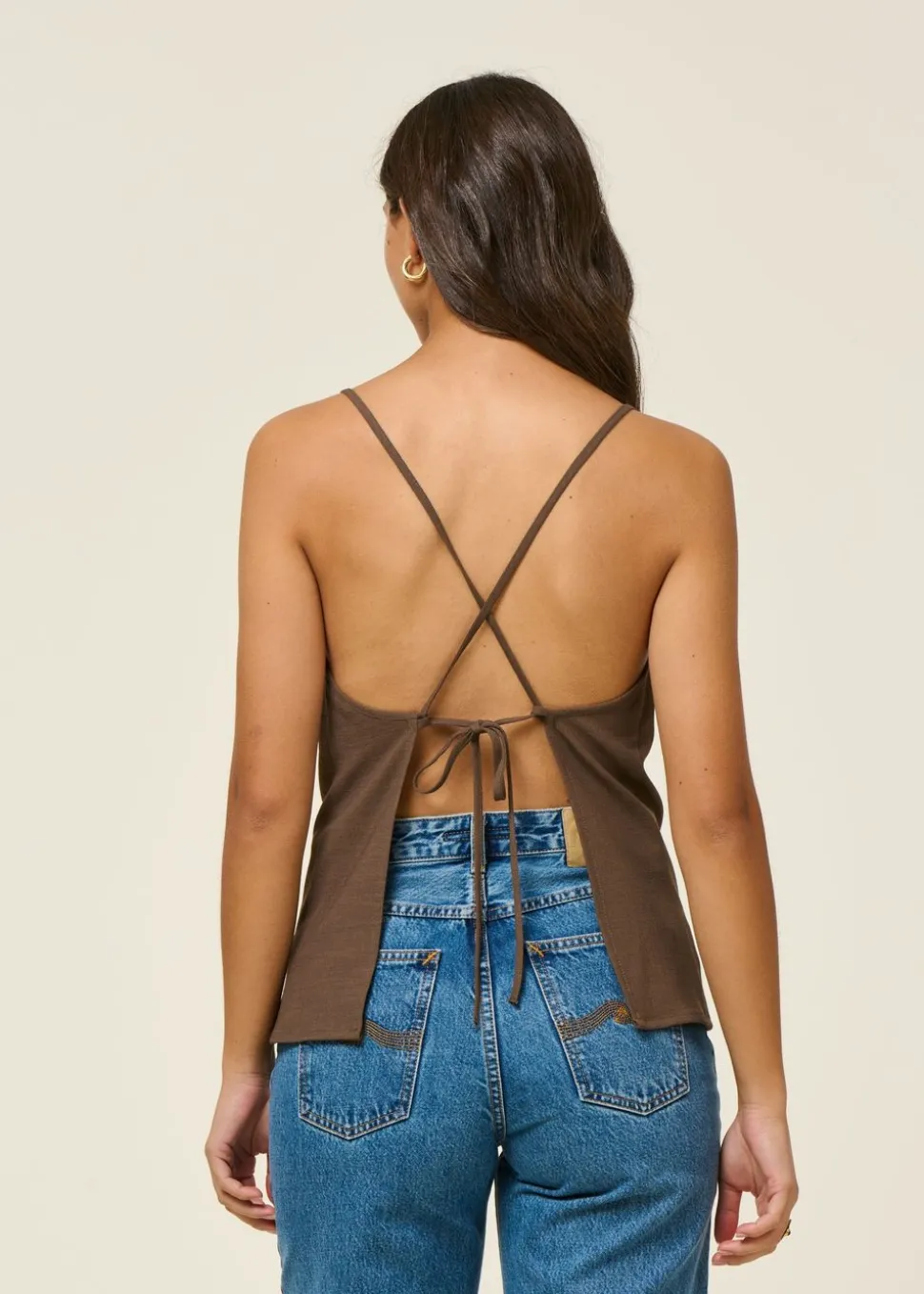 Top dos nu en ecovero | marron "ciconia - clay"