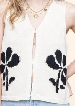 Top en coton bio et matière recyclée | beige 