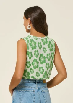 Top en coton bio éponge | multicolore 