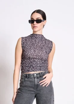Top en matière recyclée | multicolore "laguna - leo print"