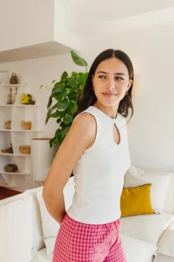 Top goutte en coton bio "mahé" | blanc