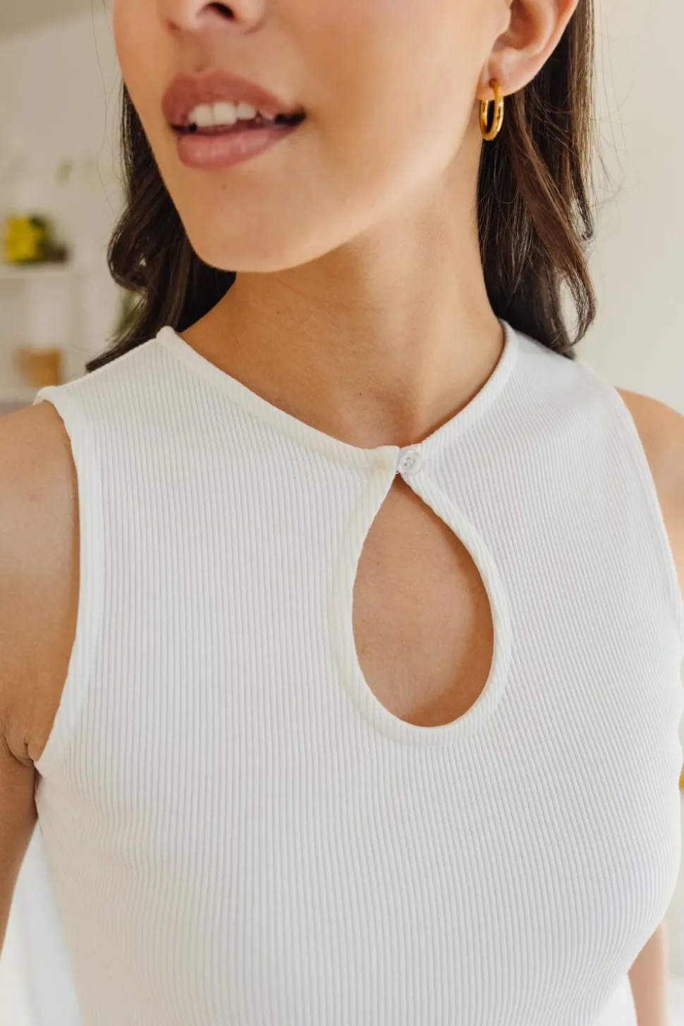 Top goutte en coton bio "mahé" | blanc