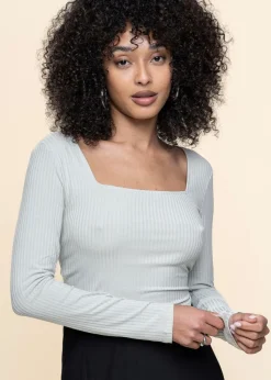 Top manches longues en tencel| blanc "fria - vintage lace"