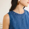Top maya en tencel léger | denim