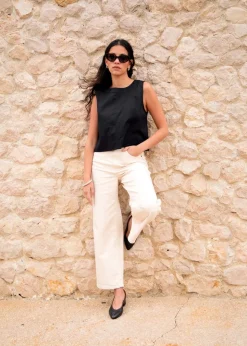 Top maya noir en coton bio