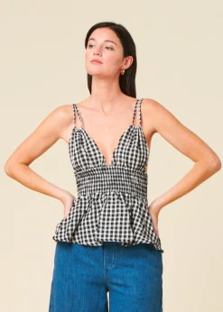 Top rosa lin vichy