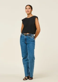 Top réversible en tencel | noir 