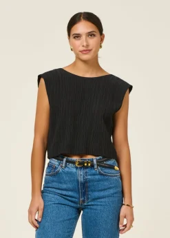 Top réversible en tencel | noir 