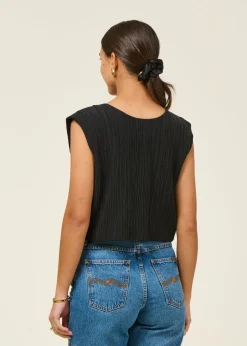 Top réversible en tencel | noir 