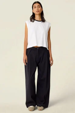 Top sans manches en coton bio | blanc