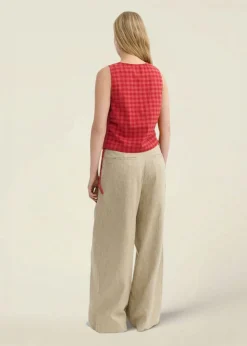 Top seersucker en coton bio | rouge 