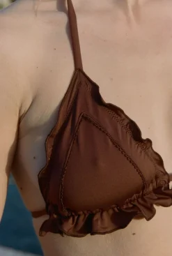 Triangle de bain en matière recyclées | marron 