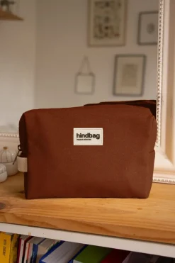 Trousse de toilette en coton bio | chocolat "leon chocolat