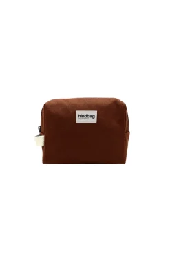 Trousse de toilette en coton bio | chocolat "leon chocolat