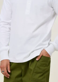 T-shirt boutonné en coton bio | blanc 