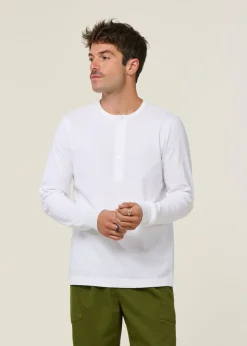 T-shirt boutonné en coton bio | blanc 