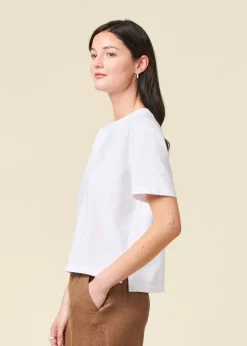 T-shirt boxy en coton bio | blanc