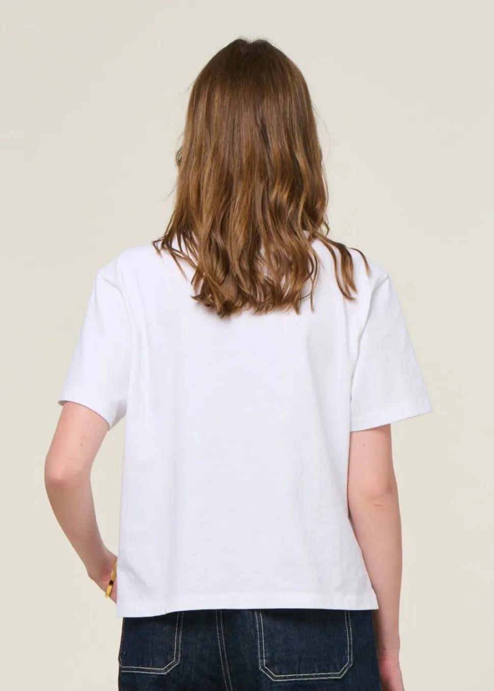 T-shirt boxy en coton bio | blanc
