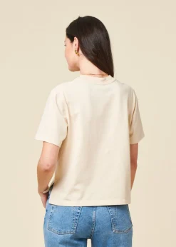 T-shirt boxy en coton bio | écru