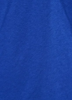T-shirt classique en coton lin upcyclé | bleu cobalt