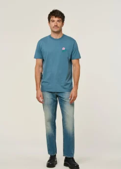 T-shirt en coton bio | bleu 