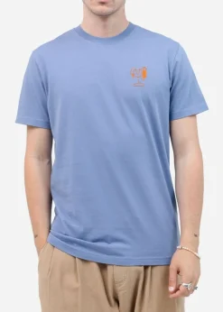 T-shirt en coton bio | bleu "ivresse bleu azure"