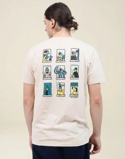 T-shirt en coton bio | crème "building"