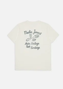 T-shirt en coton bio | écru "roy t-shirt njco pin"