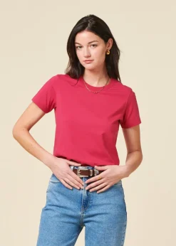 T-shirt en coton bio | fuschia