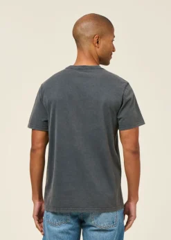 T-shirt en coton bio | gris antracite "roy salty tracks t-shirt"