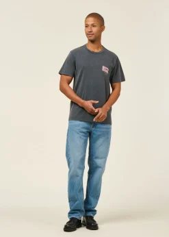 T-shirt en coton bio | gris antracite 