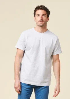 T-shirt en coton bio | gris chiné