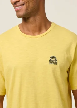 T-shirt en coton bio | jaune "pollen mini to the sea tee"