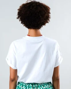T-shirt en coton biologique | "ola de calor oversize tee white - white"