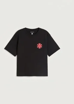 T-shirt en coton bio | noir "sunny black lucia tee"