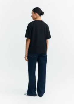 T-shirt en coton bio | noir "sunny black lucia tee"