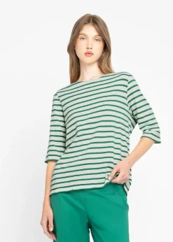 T-shirt en coton bio | rayé 