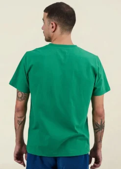 T-shirt en coton bio | vert "asis percales daisy t-shirt green"