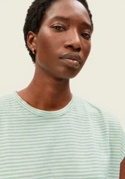 T-shirt en coton bio | vert et blanc