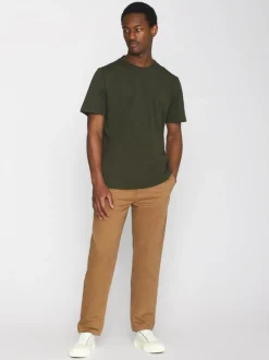 T-shirt en coton bio | vert "regular fit basic tee forrest night"