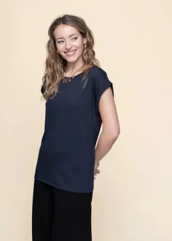 T-shirt en tencel et coton bio | marine "jilaana night sky"