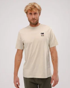 T-shirt imprimé en coton bio | beige motif kodak "kodak color t-shirt sand yellow"