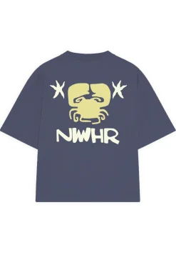T-shirt imprimé en coton bio | bleu 
