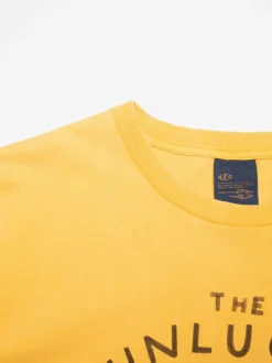 T-shirt imprimé en coton biologique | jaune 