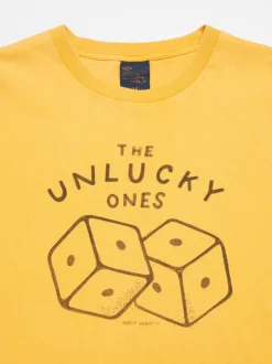 T-shirt imprimé en coton biologique | jaune 