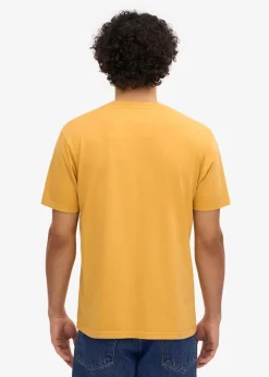 T-shirt jaune moutarde en coton bio - burned yellow