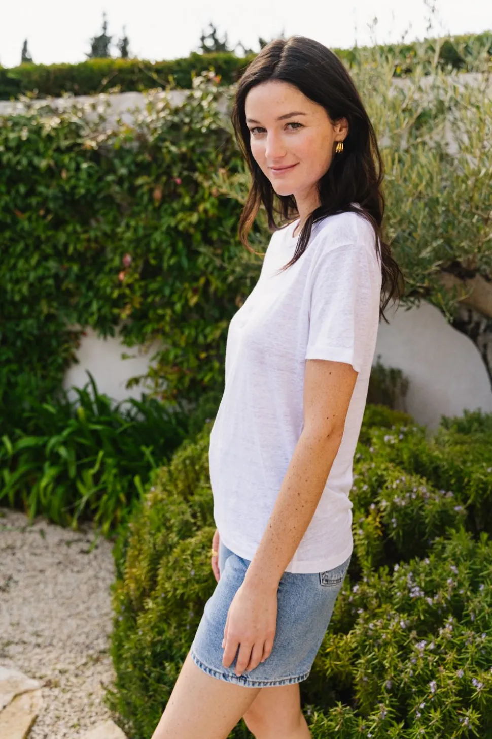 T-shirt lin upcyclé | blanc